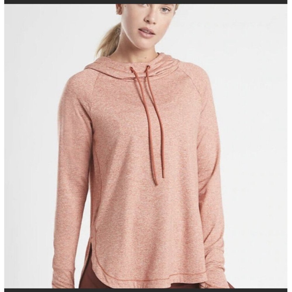 ATHLETA Uptempo Hoodie Sweatshirt Cameo Peach Size Medium  # 382882